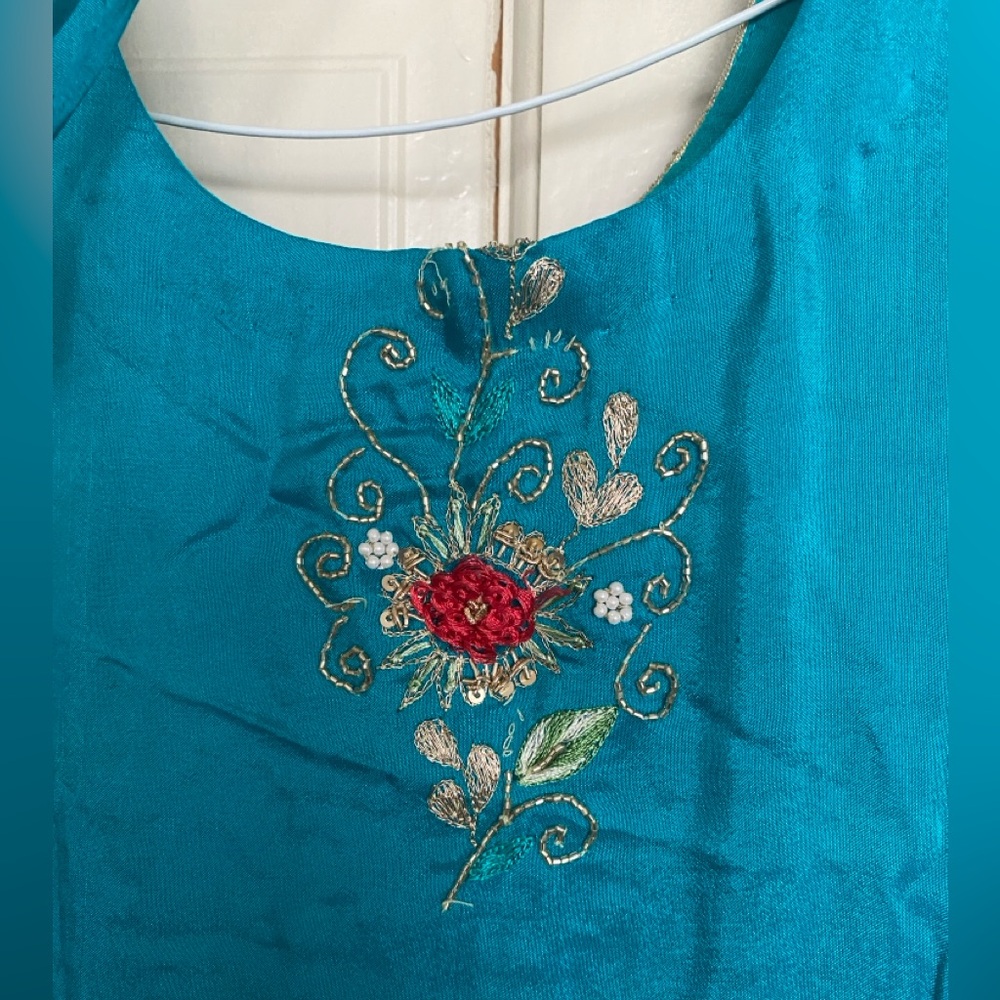 Blue Anarkali with Salwaar - Picture 15 of 16